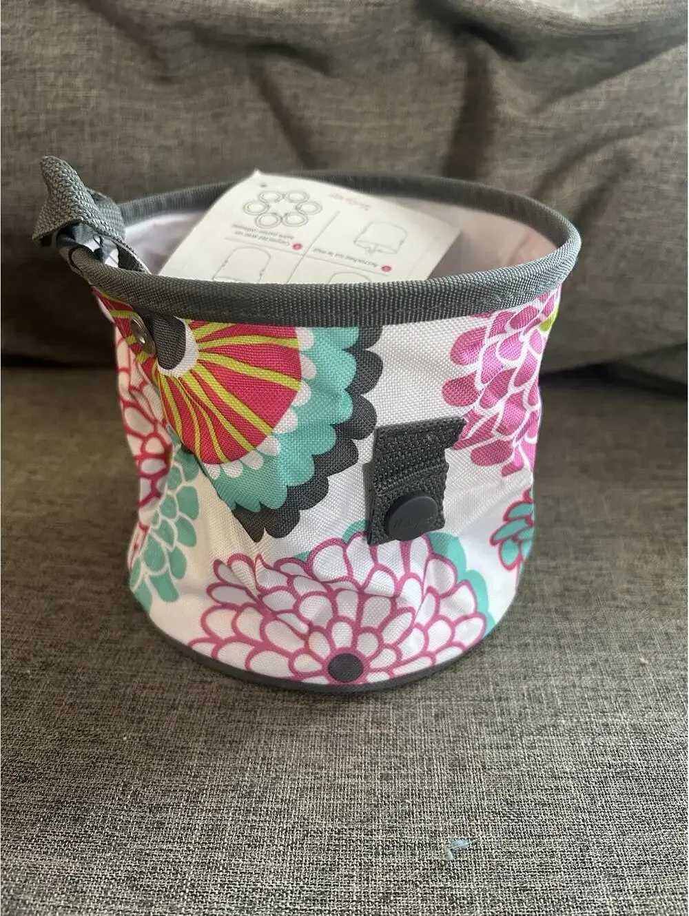 Thirty One Oh Snap Bin In Bubble Bloom Round Organization Caddy Floral New